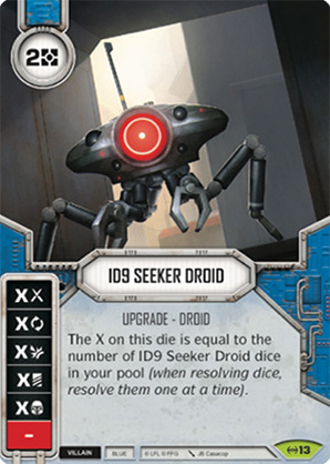 x1 ID9 Seeker Droid 13 Rare Star Wars Destiny Empire at War M/NM 