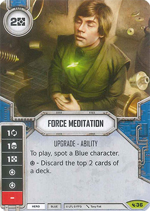 #036 Force Meditation Star Wars Destiny Blue-Legacies 